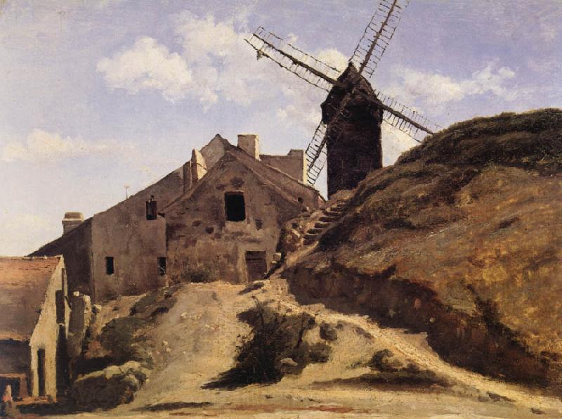 Corot Camille The Moulin of the Calette in Montmartre